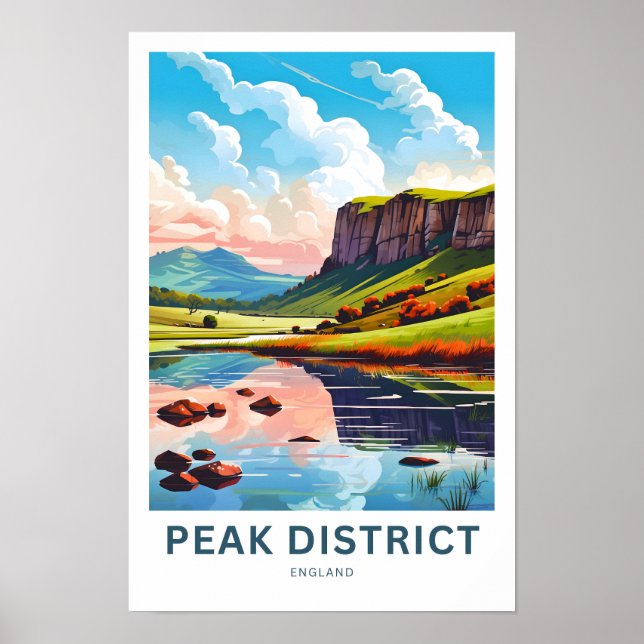 Affiche Peak District England Travel Print (Devant)