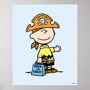 Affiche Peanuts Charlie Brown Pirate Halloween
