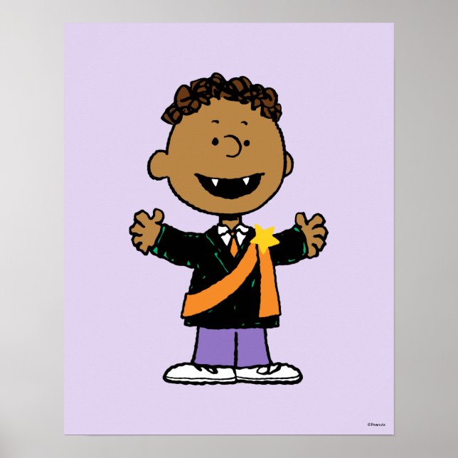 Affiche Peanuts | Franklin Halloween Vampire (Devant)