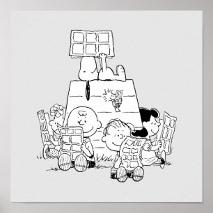 Affiche Peanuts Gang Lecture Comics