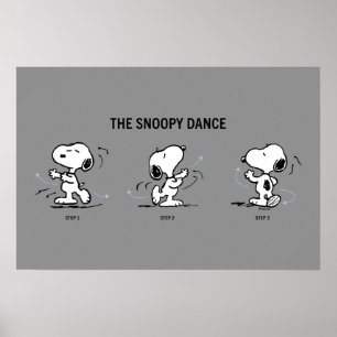 Affiche Peanuts La danse de Snoopy