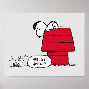 Affiche PEANUTS   Motif rouge et noir