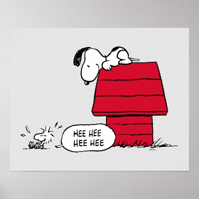 Affiche PEANUTS | Motif rouge et noir (Devant)