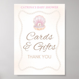 Affiche Pearl Baby Shower Game Sign