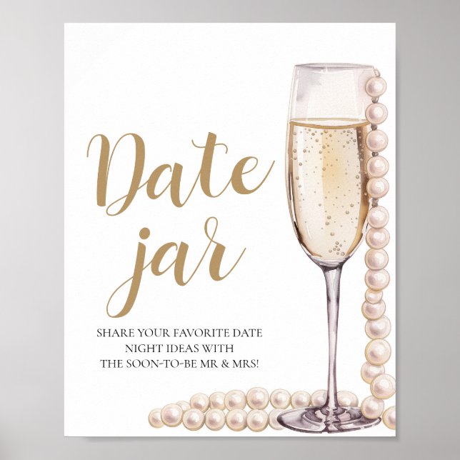 Affiche Pearl et Prosecco Date Nuit Idées Date Jar (Devant)