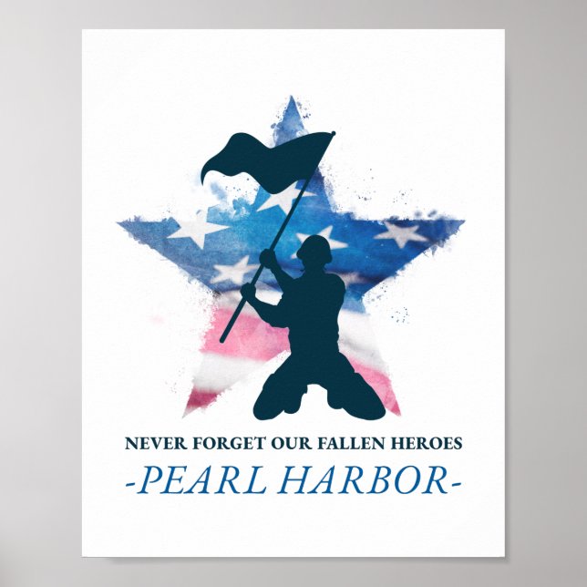 Affiche Pearl Harbor n'oublie jamais nos héros tombés (Devant)