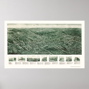 Affiche Pearl River, NY Carte panoramique - 1924