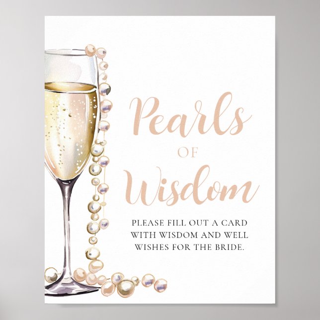Affiche Pearles & Prosecco Champagne Pearles de sagesse (Devant)