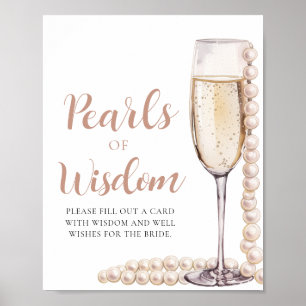 Affiche Pearles & Prosecco Champagne Pearles de sagesse