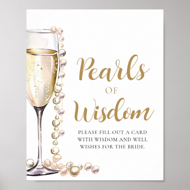 Affiche Pearles & Prosecco Champagne Pearles de sagesse (Devant)