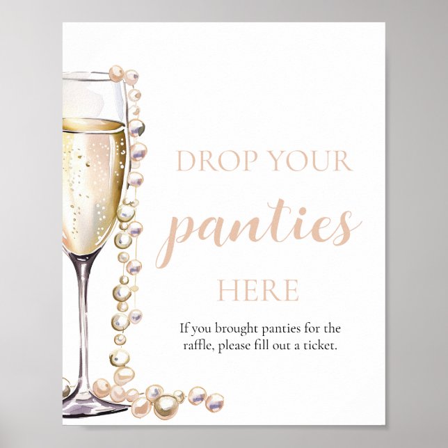 Affiche Pearls et Prosecco Jeter vos culottes (Devant)
