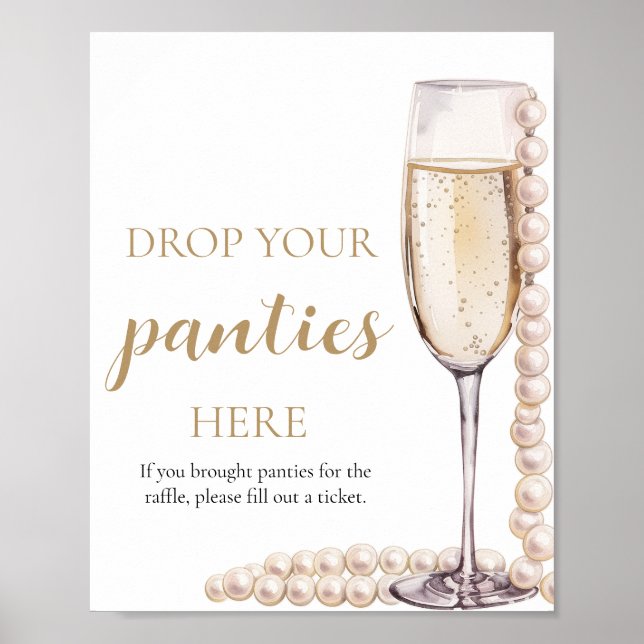 Affiche Pearls et Prosecco Jeter vos culottes (Devant)