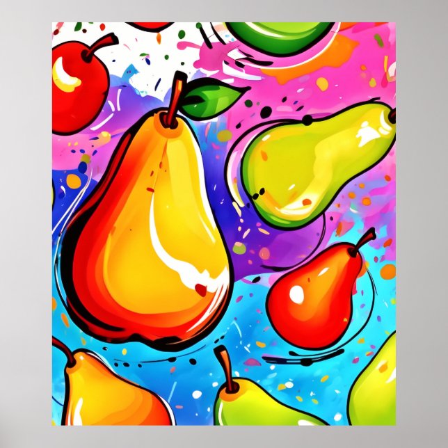 Affiche Pears Pop Art (Devant)