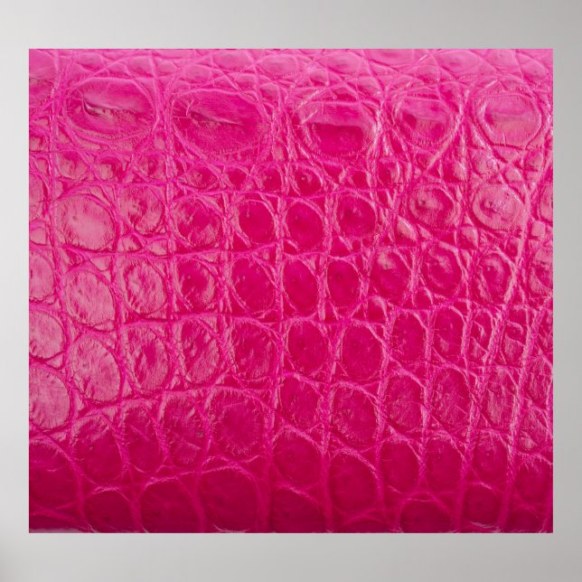 Affiche Peau de crocodile rose, texture cuir (Devant)
