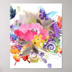 Affiche Peau rose et violet sur
