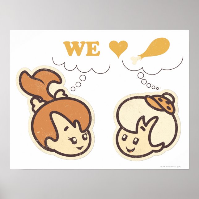 Affiche PEBBLES™ et Bam Bam Love Food (Devant)