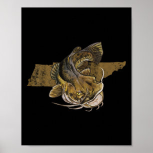 Affiche Pêche à la catfish dans le Tennessee Catfish