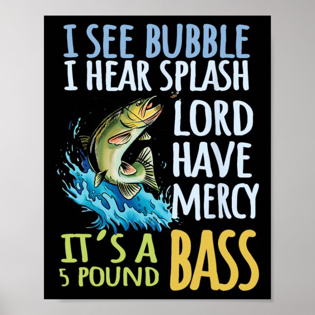 Affiche Pêche à la ligne Byss Sport Noir Byss Poisson  (Devant)