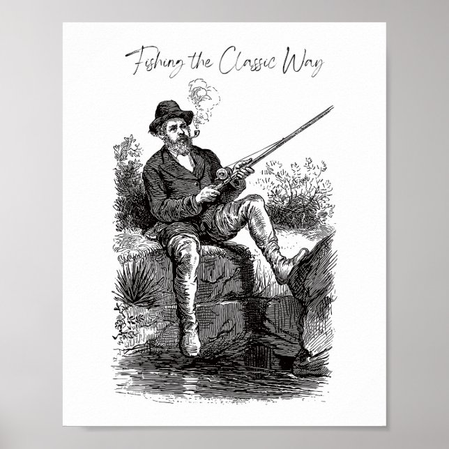 Affiche Pêche à la manière classique (Devant)