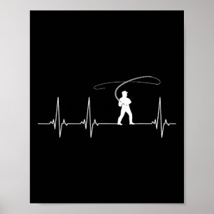 Affiche Pêche à la mouche battement de coeur