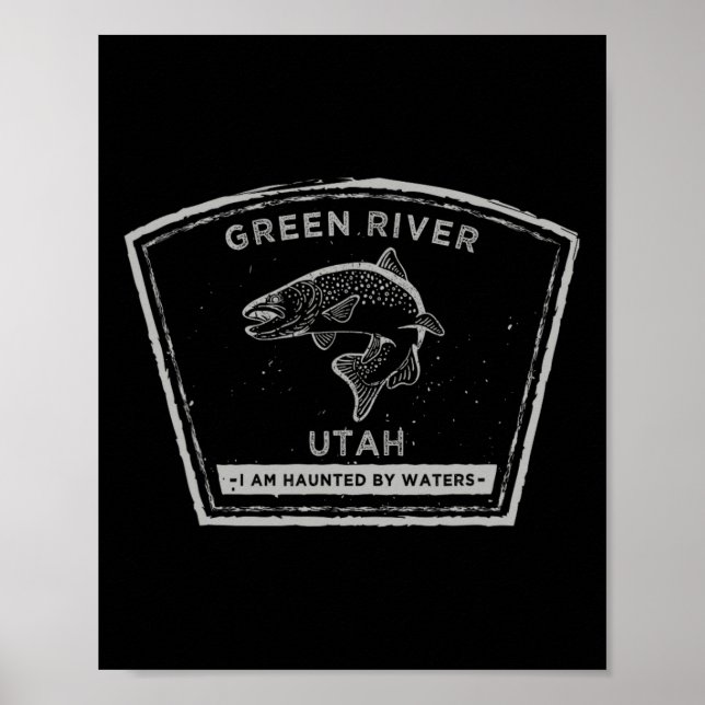 Affiche Pêche à la mouche de la rivière verte Utah  (Devant)