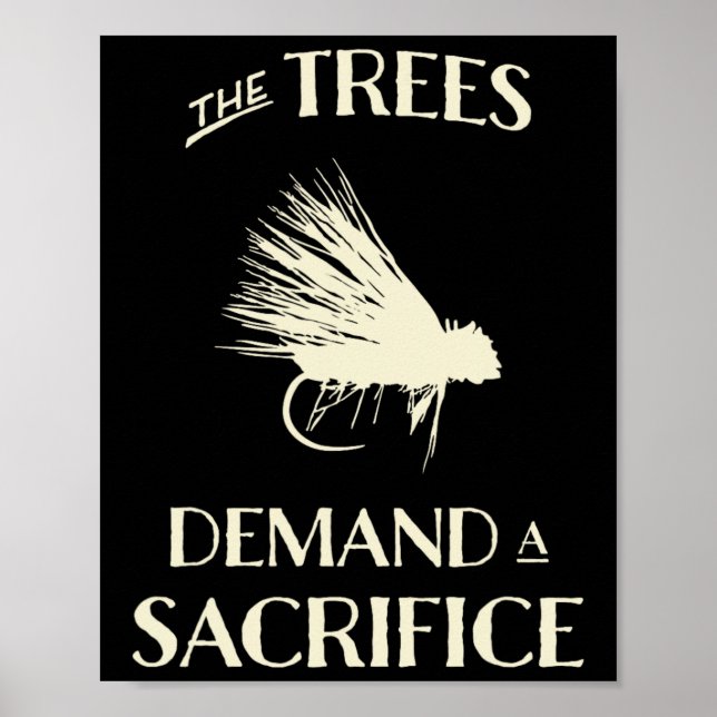 Affiche Pêche à la mouche pour la truite drôle de lancer d (Devant)