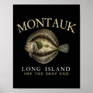 Affiche Pêche à la plie à Montauk au large