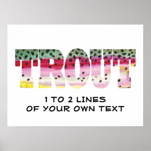 Affiche Pêche à la truite Customisée