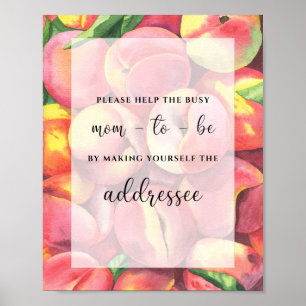 Affiche Pêche ! Aidez la future maman occupée à adresser u