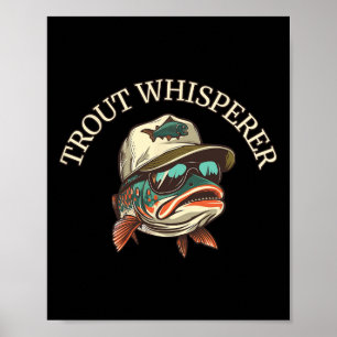 Affiche Pêche Amusant Aventurier Chuchoteur de Truite