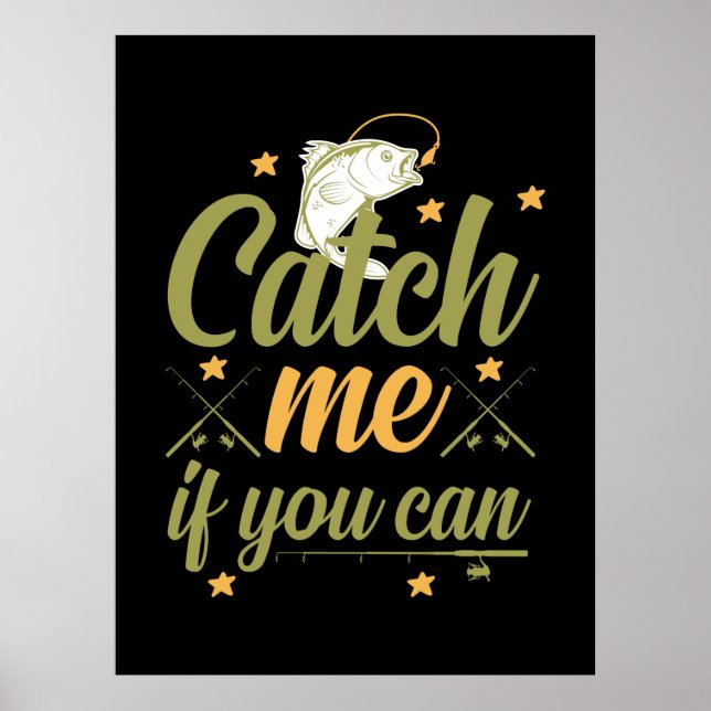 Affiche Pêche Art Catch Me Si Vous Pouvez (Devant)