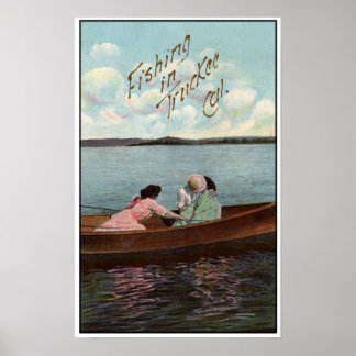 Affiche Pêche au camion 1910