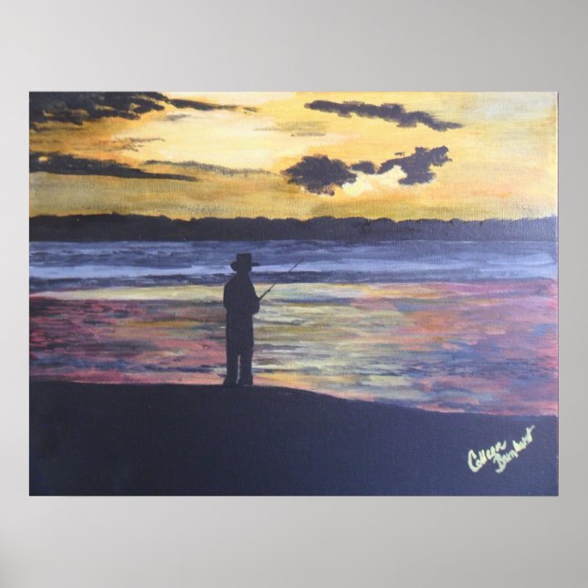 Affiche Pêche au lac (Devant)