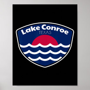 Affiche Pêche au lac Conroe Texas