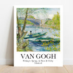 Affiche Pêche au printemps par Vincent van Gogh<br><div class="desc">Pêche au printemps,  le Pont de Clichy (Asnières) (1887) par Vincent Van Gogh</div>