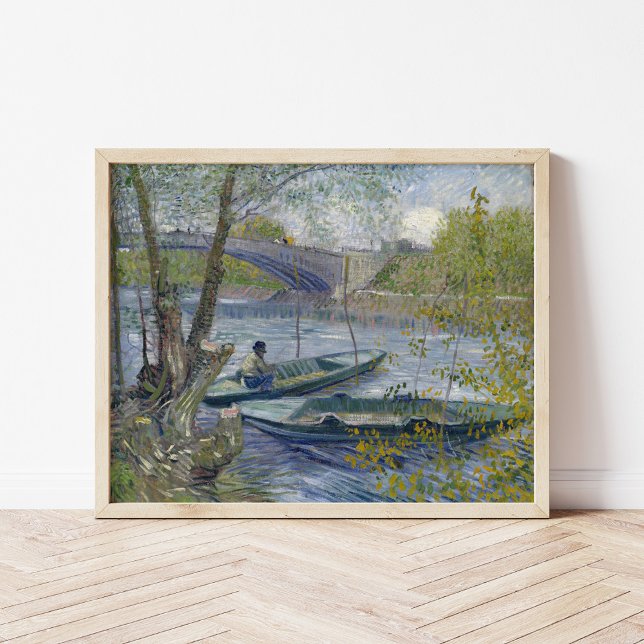 Affiche Pêche au printemps | Vincent van Gogh (Créateur téléchargé)