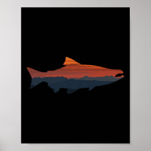 Affiche Pêche au saumon Nature Extérieur Randonnée Camping