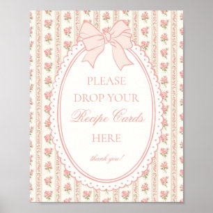 Affiche Pêche & Beige Vintage Fantaisie Florale Partagez u