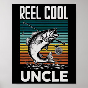 Affiche Pêche drôle d'hommes Reel Cool Oncle pour hommes