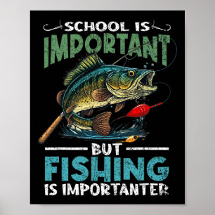 Affiche Pêche drôle pour les garçons enfants jeunesse dict