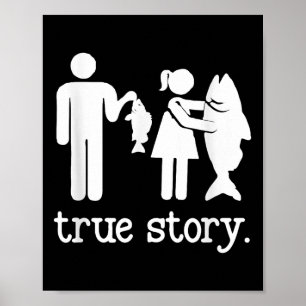 Affiche Pêche Drôle Pour Les Hommes Femmes Pêcheuse Histoi