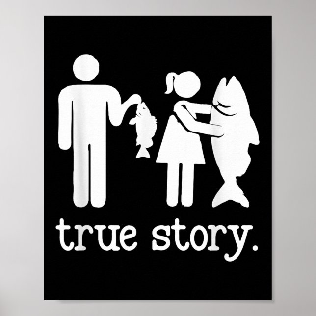 Affiche Pêche Drôle Pour Les Hommes Femmes Pêcheuse Histoi (Devant)