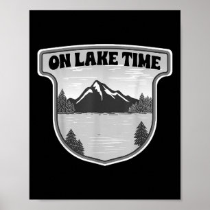 Affiche Pêche en bateau sur le lac Time