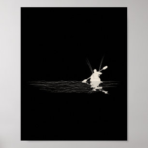 Affiche Pêche en kayak graphique kayak pêcheurs kayak pêch