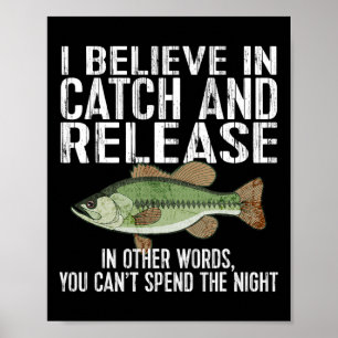 Affiche Pêche Et Relâchement Drôle De Pêche