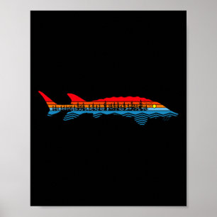 Affiche Pêche extérieure de la nature vintage - Pêcheur Es