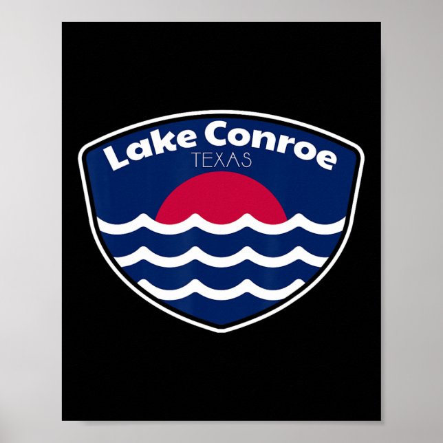 Affiche Pêche Lac Conroe Texas  (Devant)