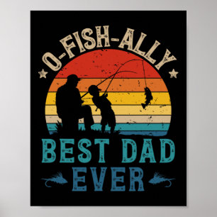 Affiche Pêche Meilleur Papa De Toujours Officiellement Pêc