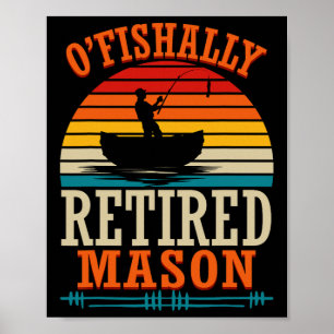 Affiche Pêche O'fishally Maçon retraité