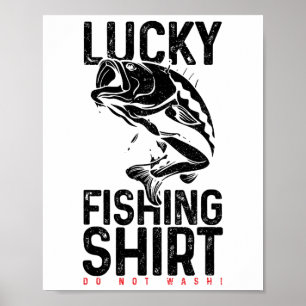 Affiche Pêche Porte-bonheur Pêcheur Cadeau Drôle 